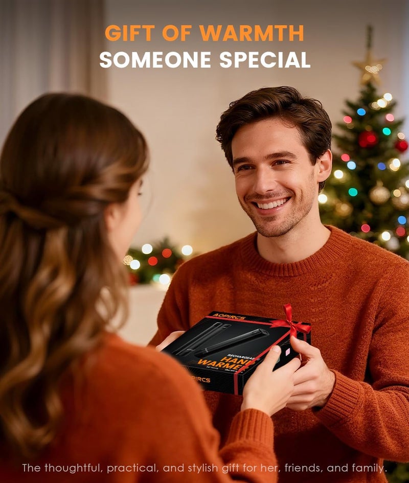 Aopircs Rechargeable Hand Warmers - 2 Pack Electric Pocket Warmer, 360° Heating, 2X 5000mAh 18Hrs Long Last, 3 Settings - Camping Essentials, Hunting Gear, Christmas Stocking Stuffers, Gifts for Men, Women - Image 5